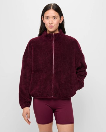 Active Zip Through Sherpa Jacket
