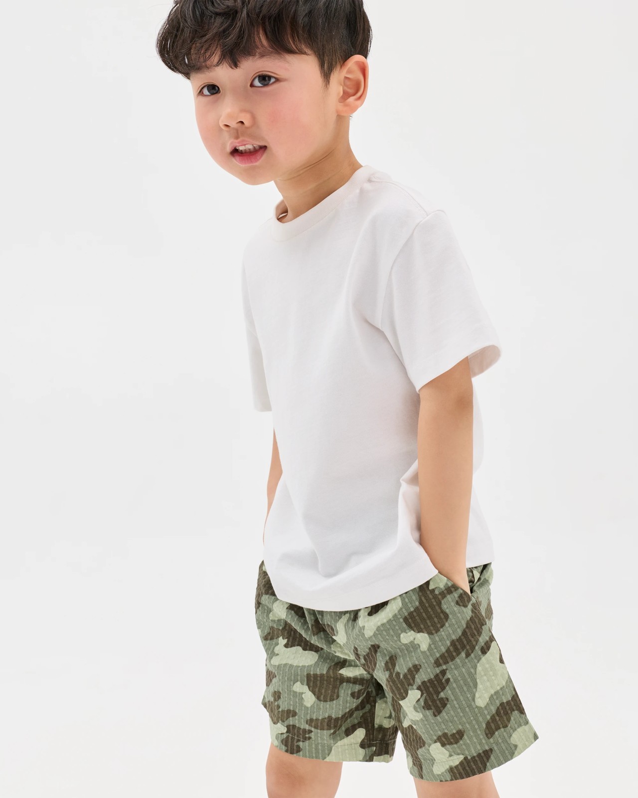 Australian Cotton Seersucker Volley Shorts - Khaki 3 of 6
