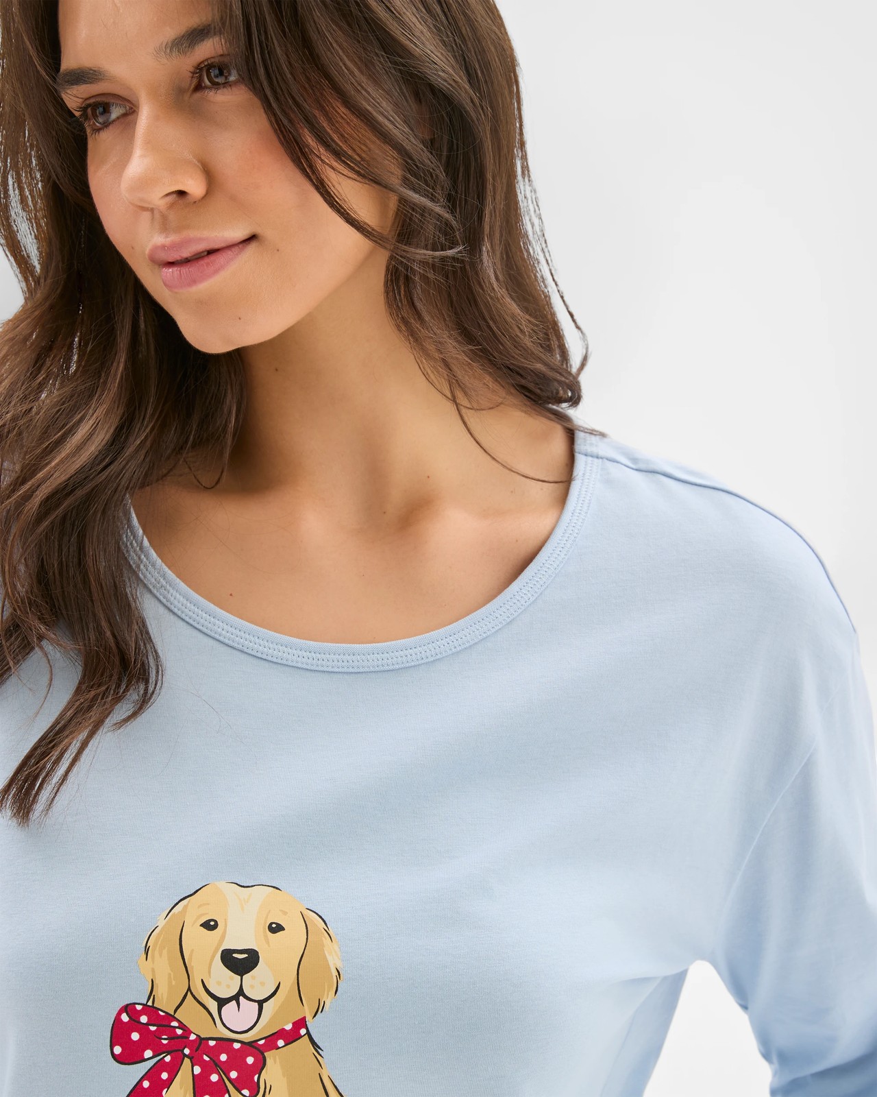 Australian Cotton Long Sleeve T-Shirt Nightie - Retriever 5 of 6