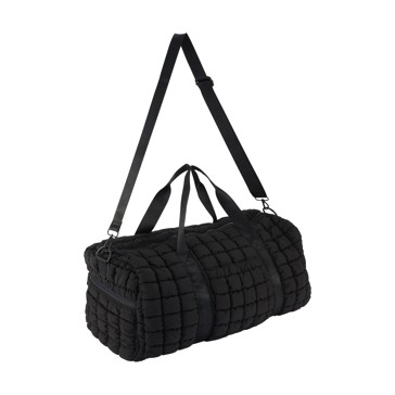 Quilted Duffle Bag, Black - Anko