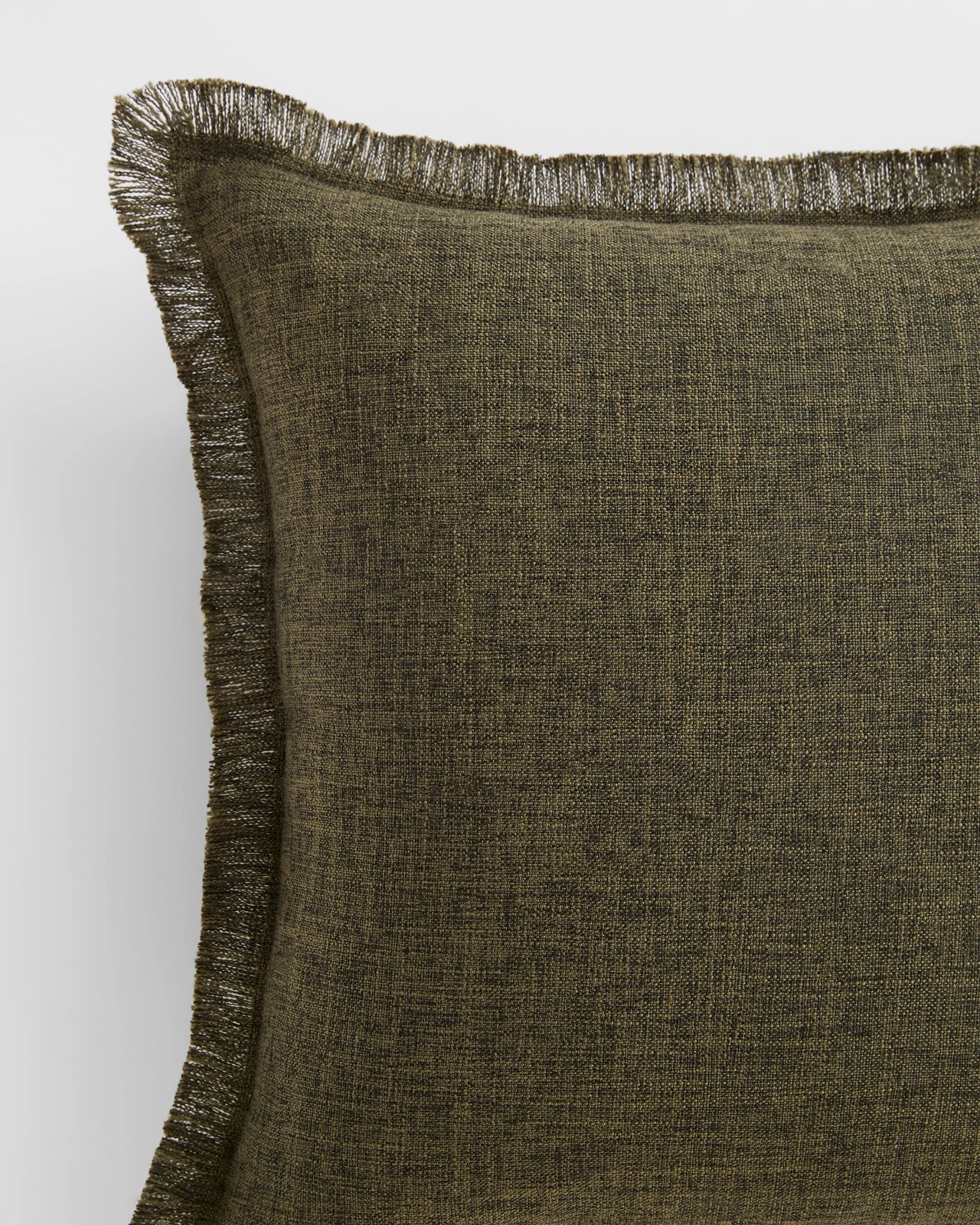 Ellerie Fringe Cushion - Moss 2 of 2
