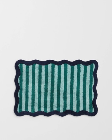 Kids Stripe Cotton Bath Mat