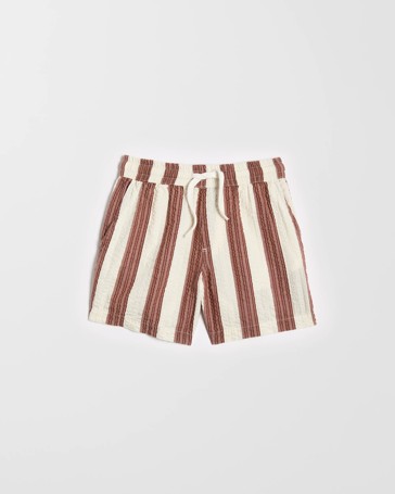 Australian Cotton Textured Stripe Shorts