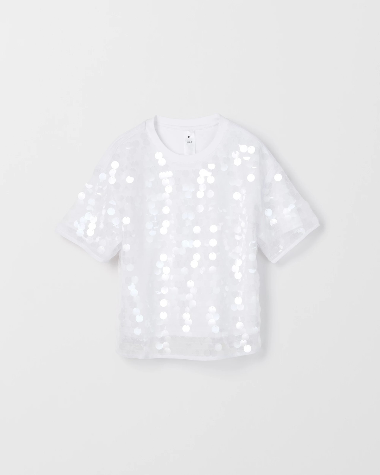 Sequin Short Sleeve T-Shirt - White 5 of 6