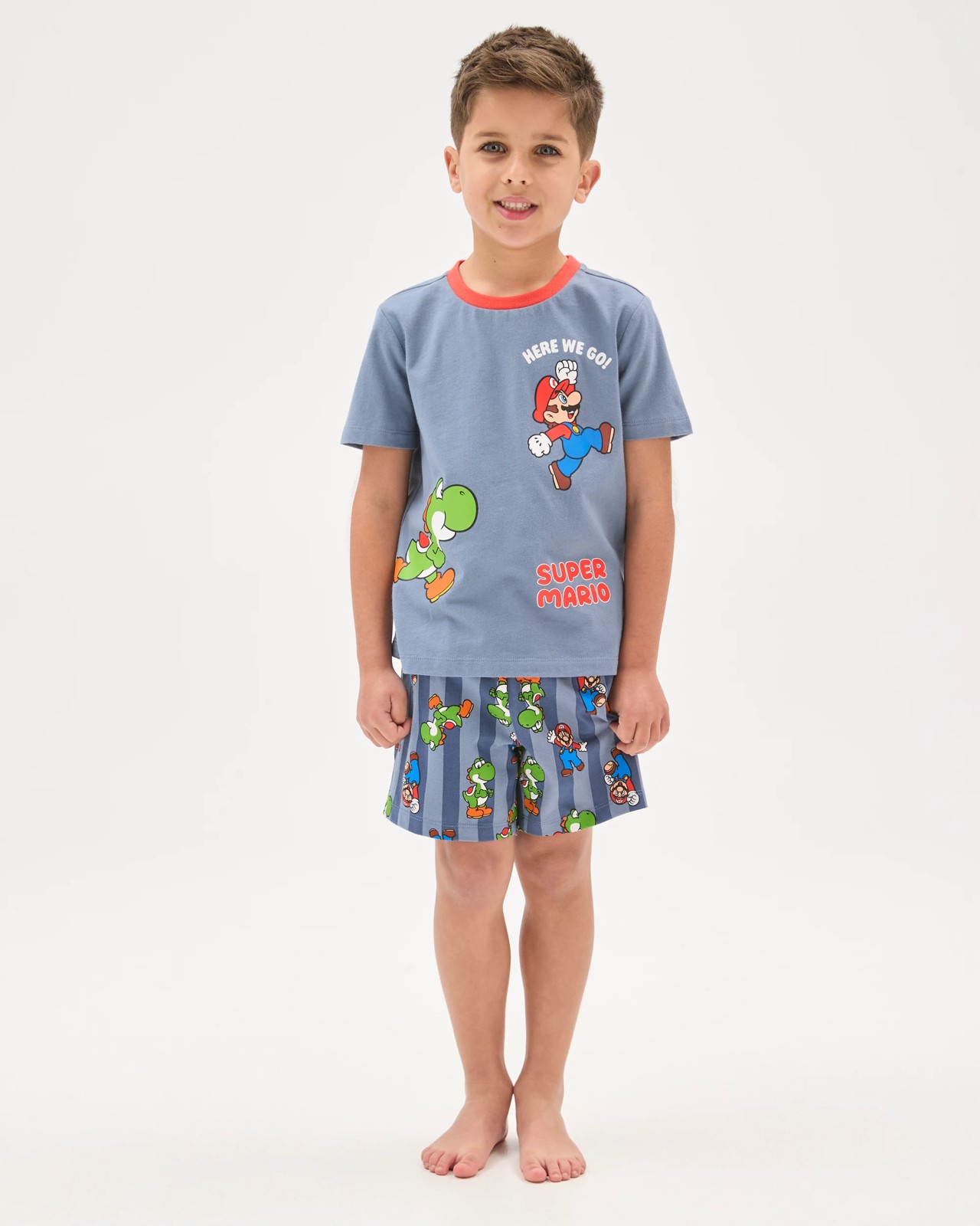 Super Mario Australian Cotton Jersey 2 Pack Younger Boys Pyjama Set 2 of 6