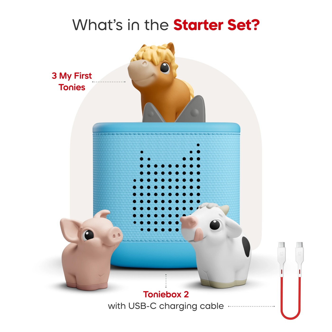 Toniebox 2 Sky Blue Bundle My First Farm Set 3 of 5