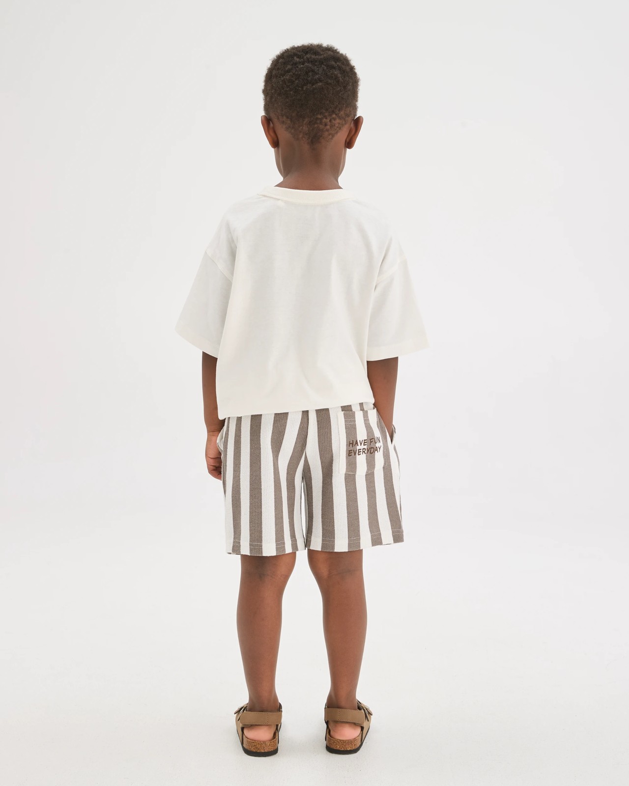 Textured Volley Shorts - Brown Stripe 5 of 5