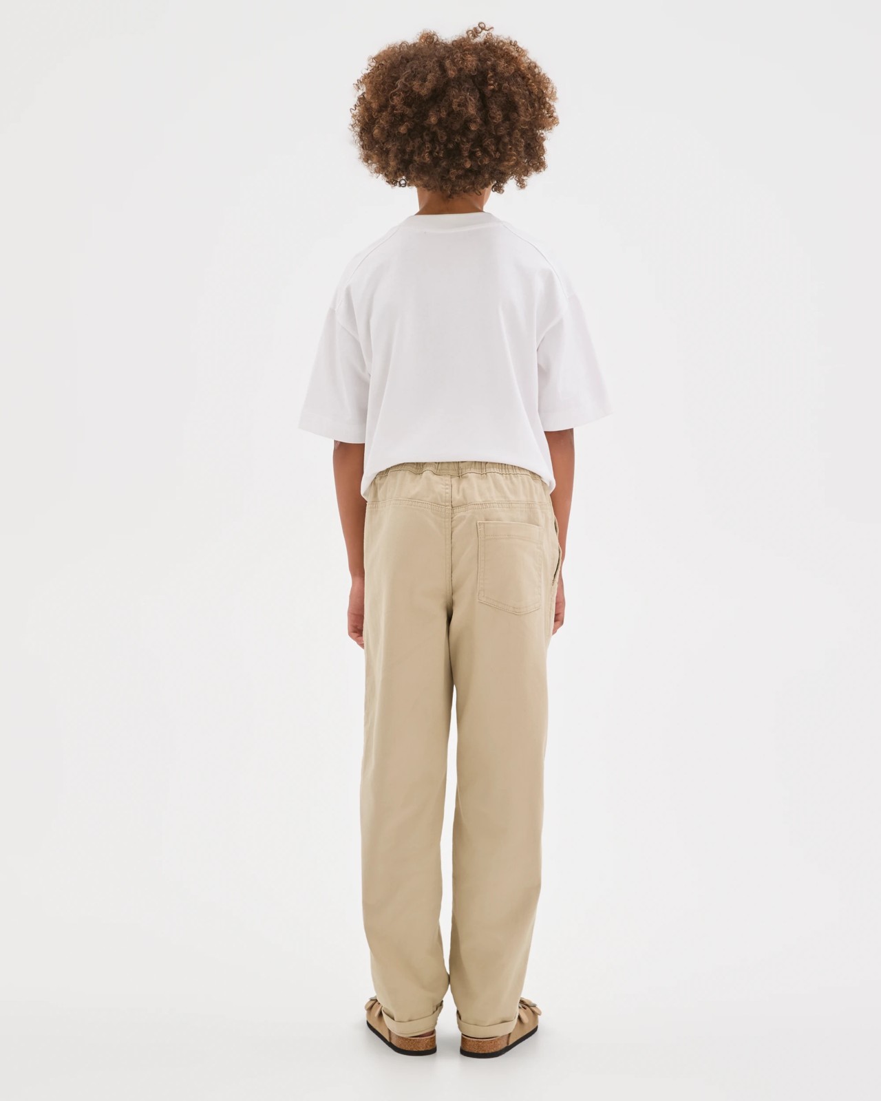 Elastic Waist Chino Pants - Stone 5 of 5