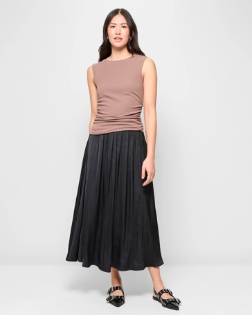 Plisse A-Line Midi Skirt - Preview