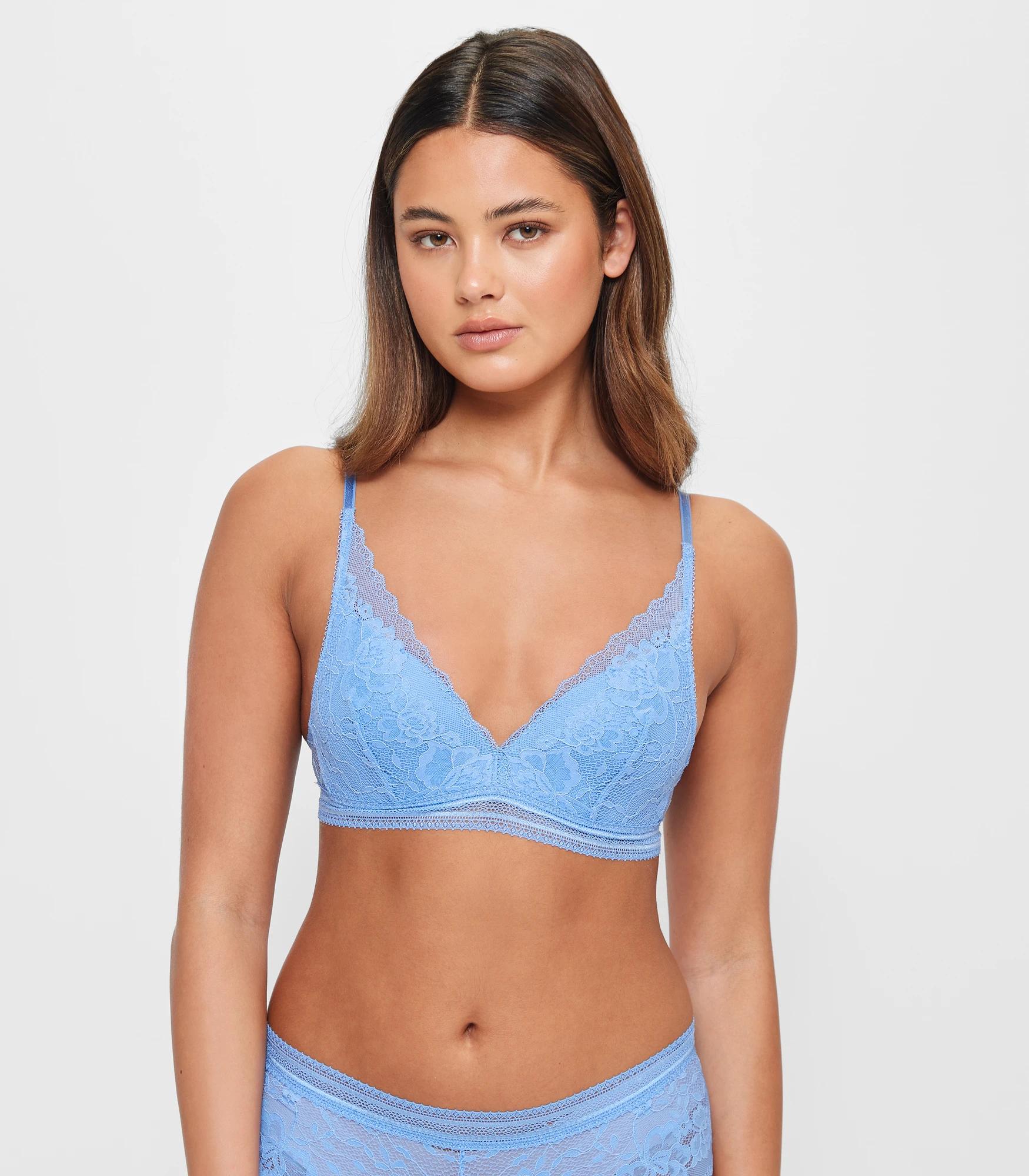 ★GLOWNY★WHISPER LACE BRALETTE (BABY BLUE)★正規品/直送料込 WHISPER LACE BRALETTE (BABY BLUE) - GLOWNY