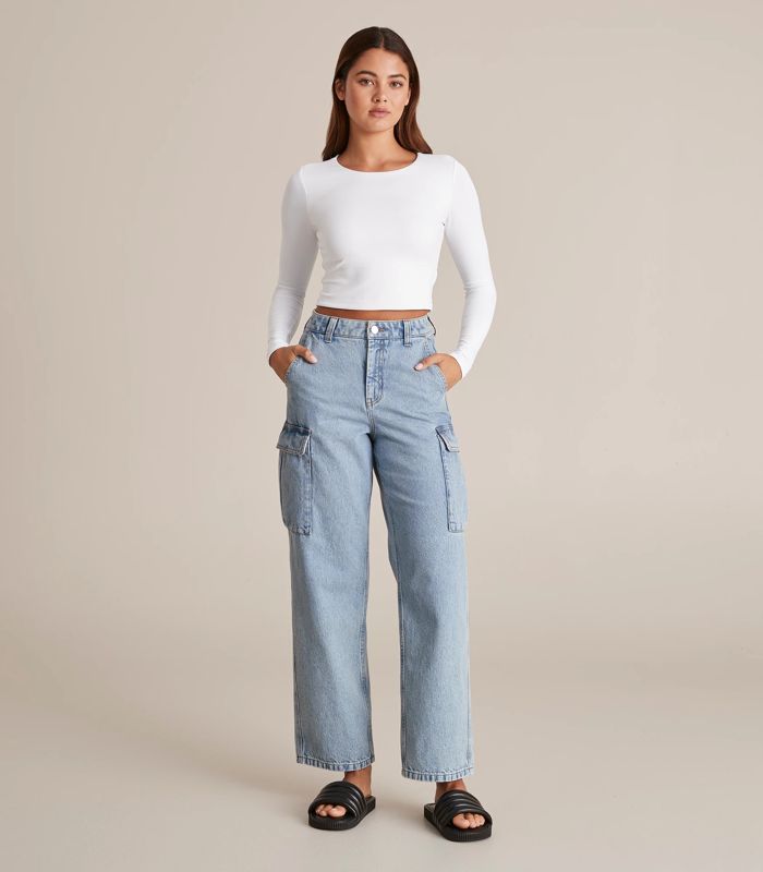 Lily Loves Denim Cargo Jeans – Target Australia