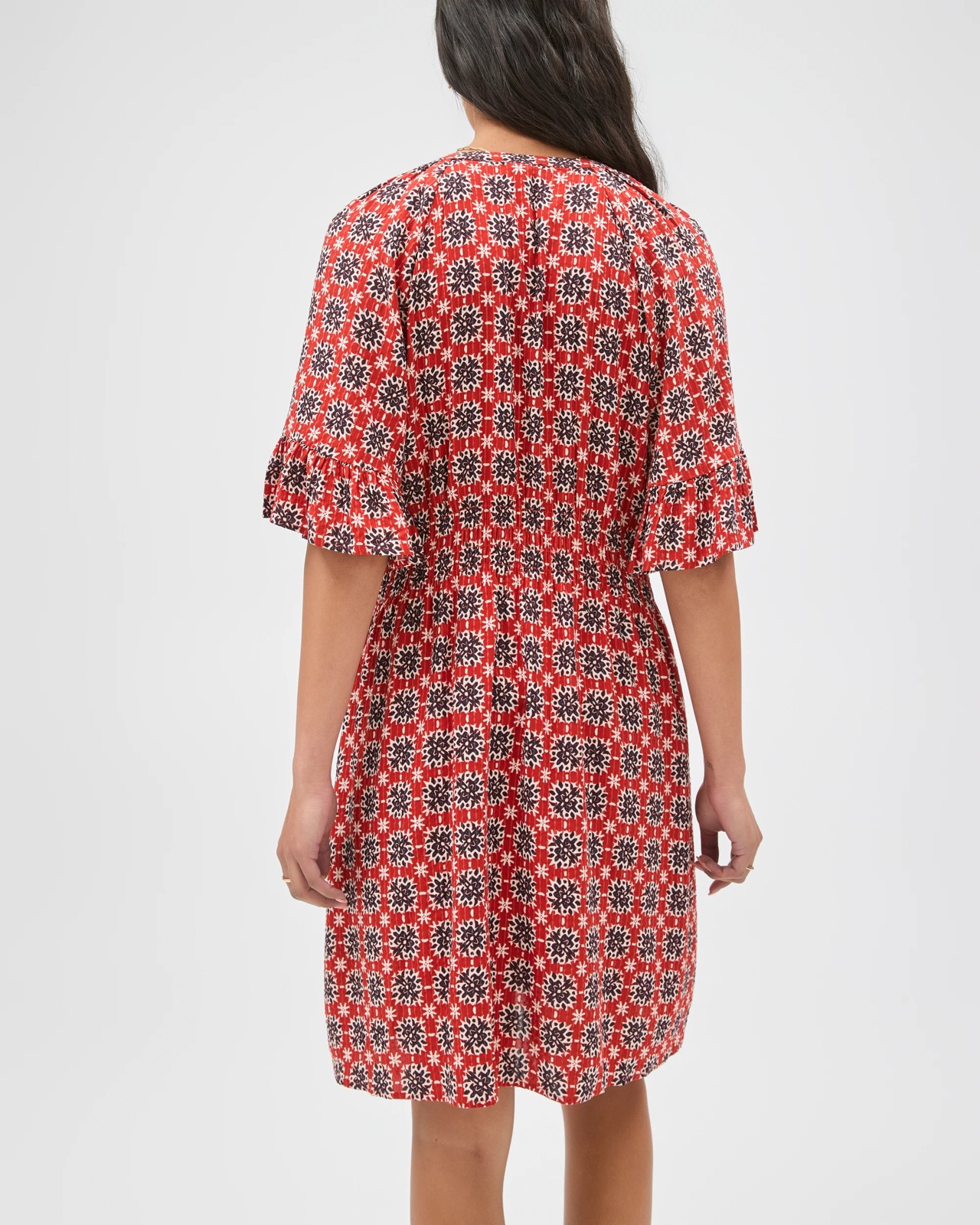 Short Sleeve Frill Detail Mini Dress 6 of 6