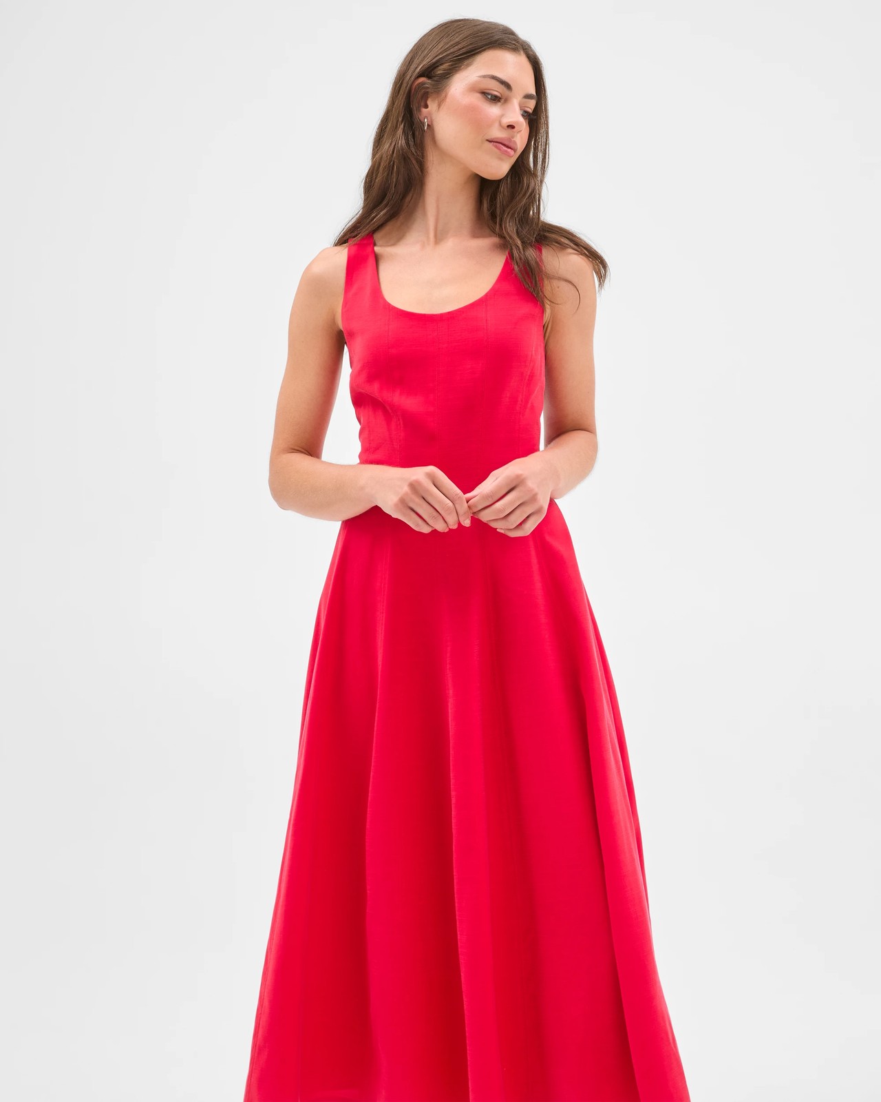 Petites Seam Detail Midi Dress 2 of 6