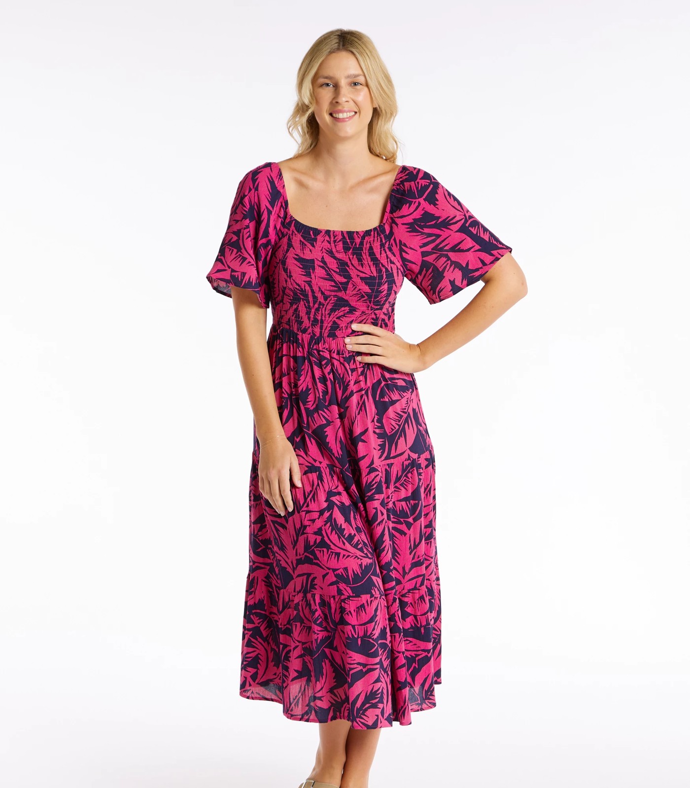 Piping Hot Shirred Midi Dress | Target Australia