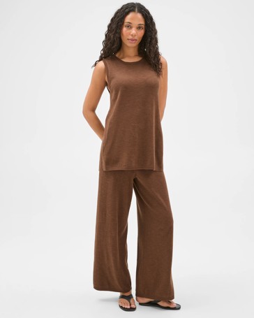 Australian Cotton Blend Longline Knit Tank Top