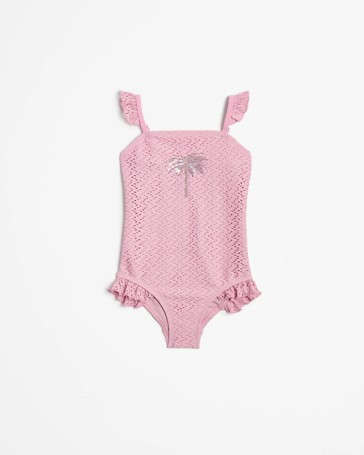 Textured Swim One Piece