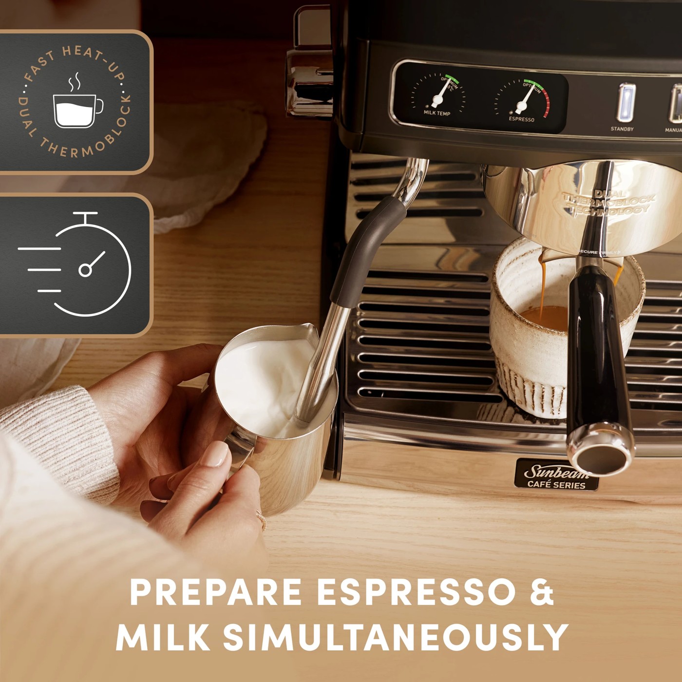 sunbeam café series duo espresso machine