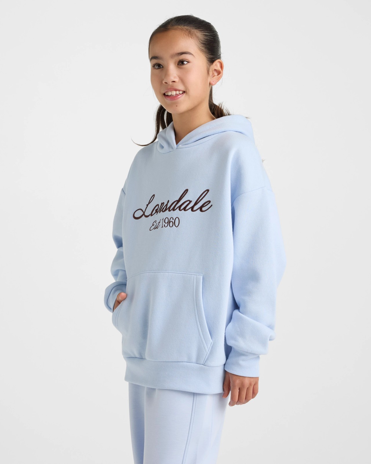 Lonsdale London Fleece Hoodie - Light Blue 4 of 5