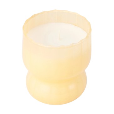 Citrus and Floral Swirl Glass Candle, Yellow - Anko