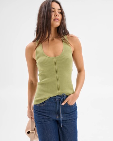 Stitch Detail Knit Tank Top - Lily Loves