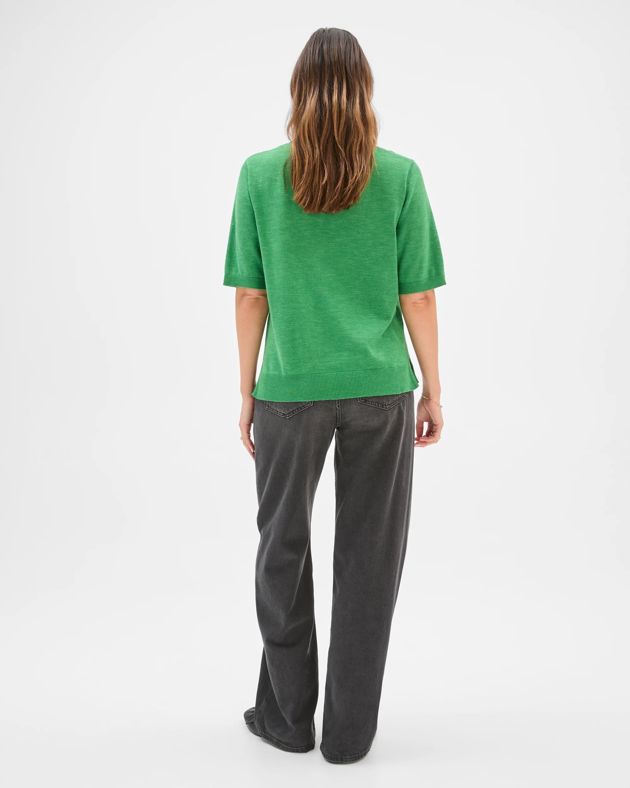Australian Cotton Blend Knit T-Shirt - Pine Green 6 of 6