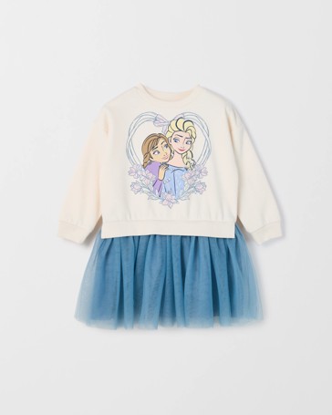Disney Frozen Long Sleeve Knit Tulle Dress
