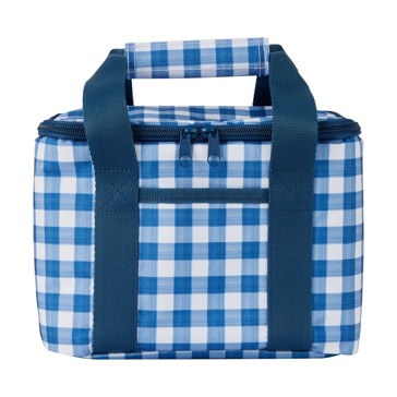 Anko Blue Check Twin Handle Lunch Bag