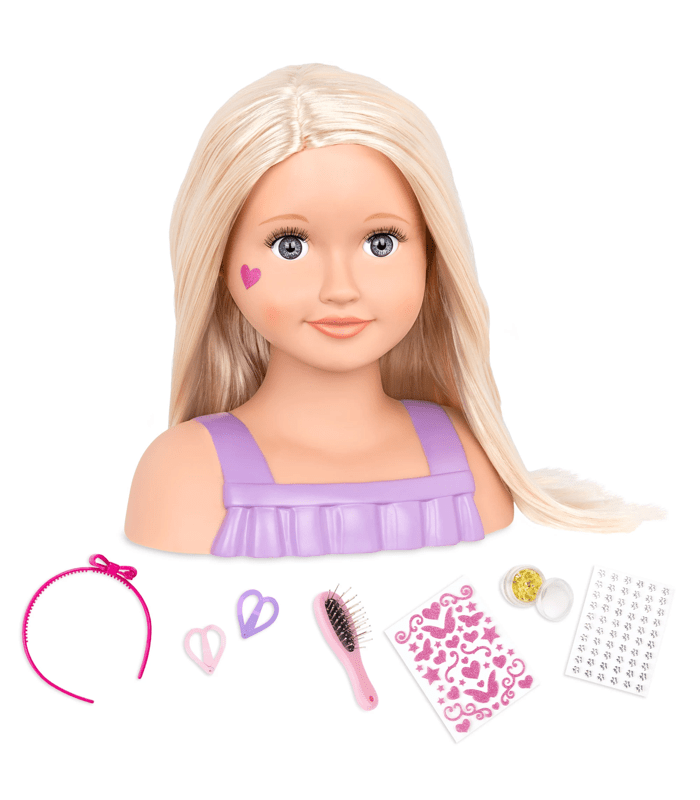35-piece Set Of Children Hairdressing Makeup Doll Real Makeup Toy Modeling  Doll Headband Hair Dryer