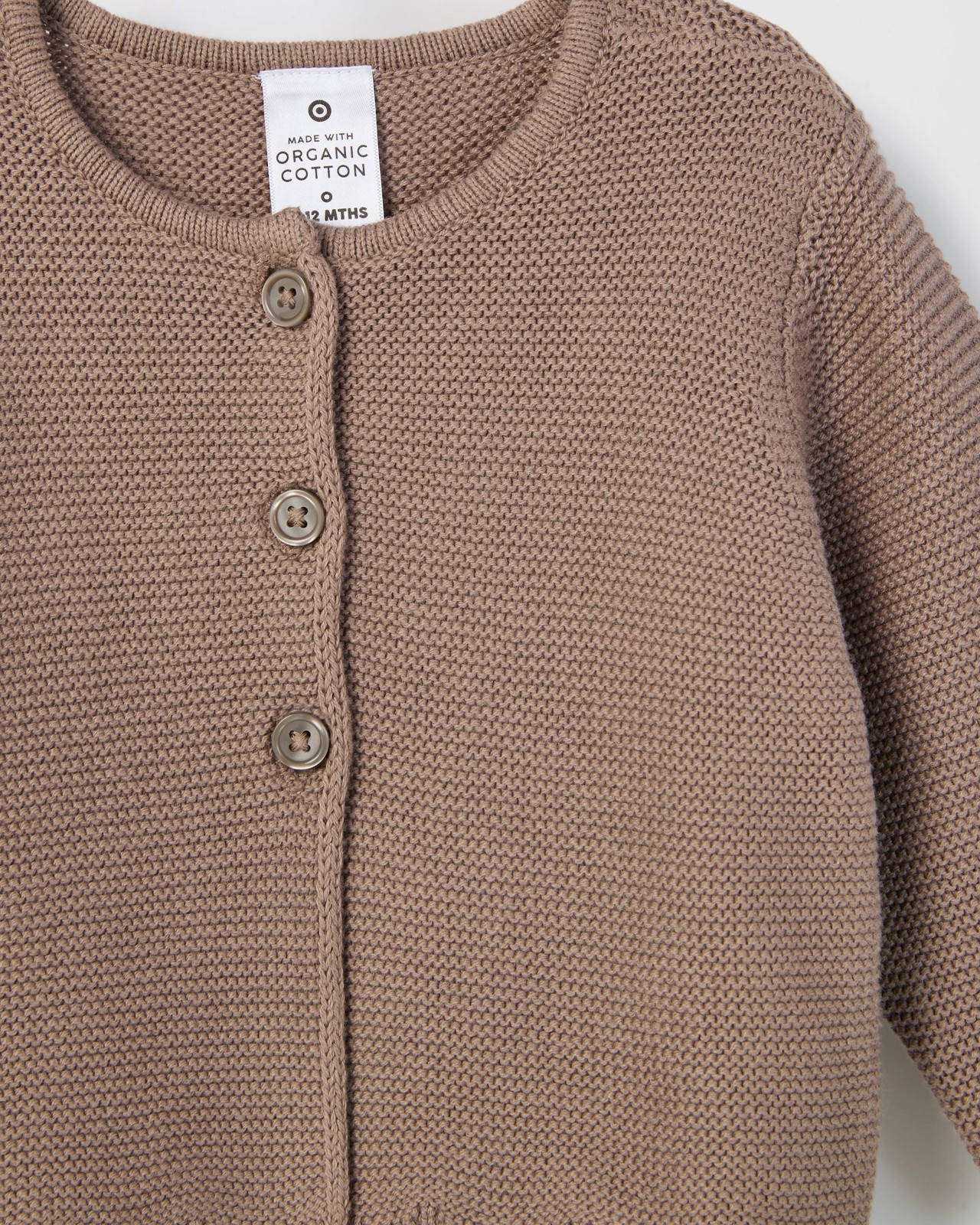 Baby Organic Cotton Scalloped Edge Knit Cardigan 2 of 2