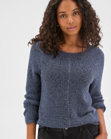 Australian Cotton Blend Ottoman Twist Jumper