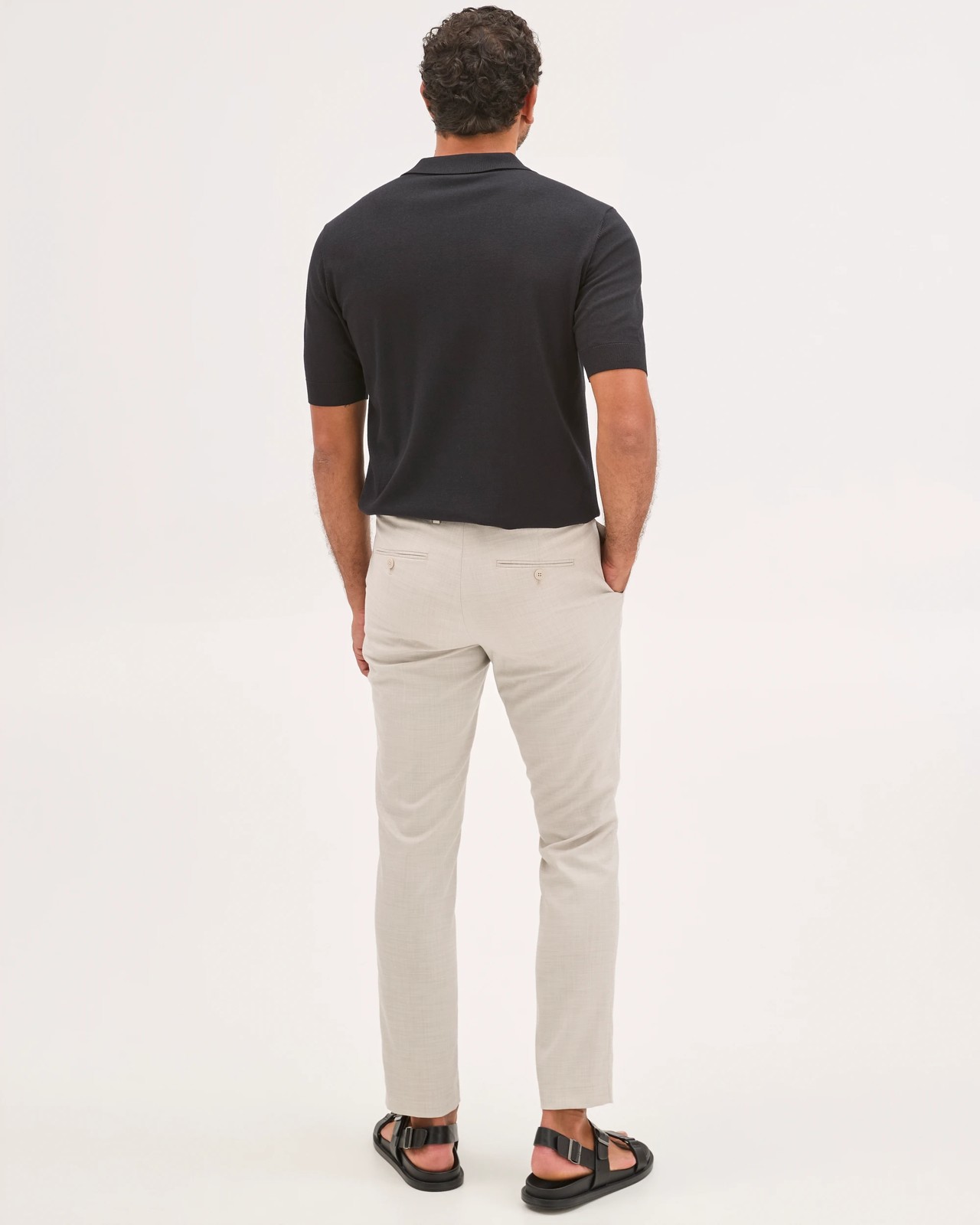 Preview Tailored Suit Pants - Ecru Marle 5 of 5