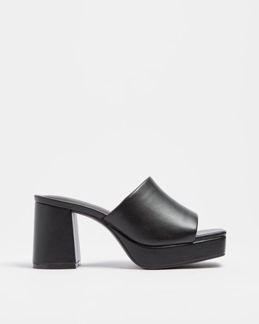 Womens Mule Block High Heel - Indias II