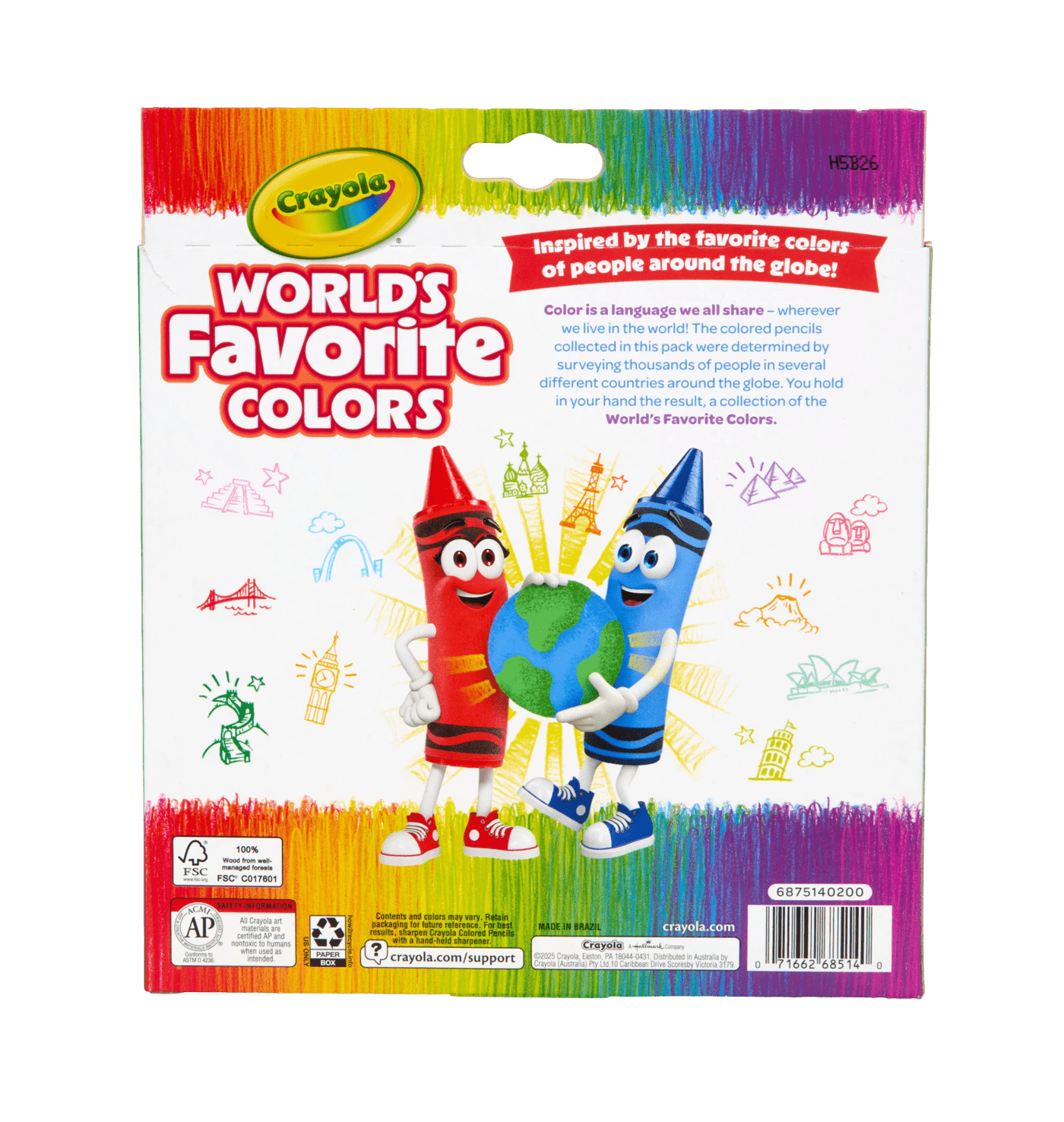 Crayola 50 Pack World's Favourite Colours Coloured Pencils 2 of 3