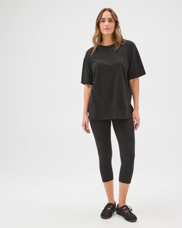 Active Australian Cotton 3/4 Length Stretch Leggings