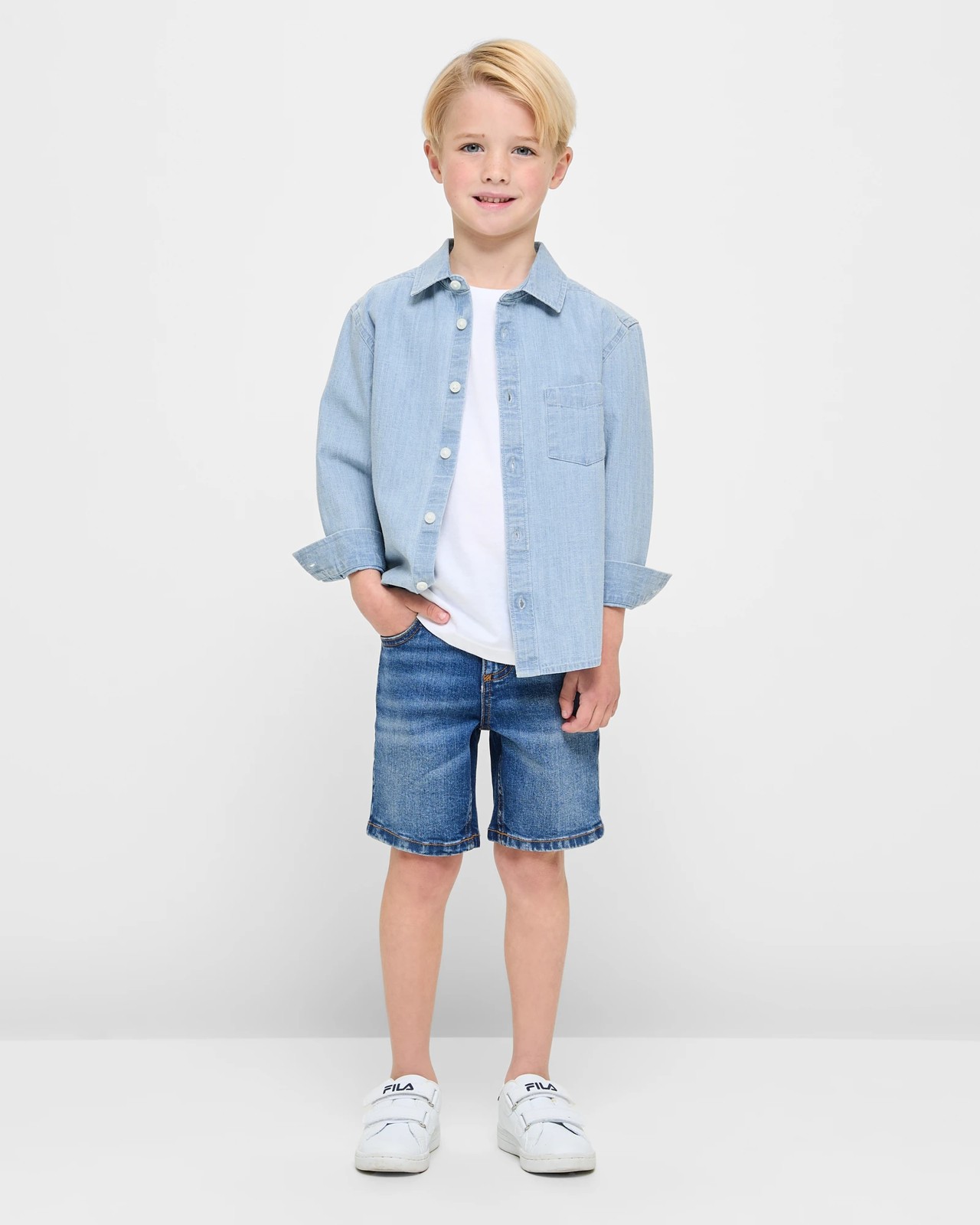 Long Sleeve Chambray Shirt | Target Australia