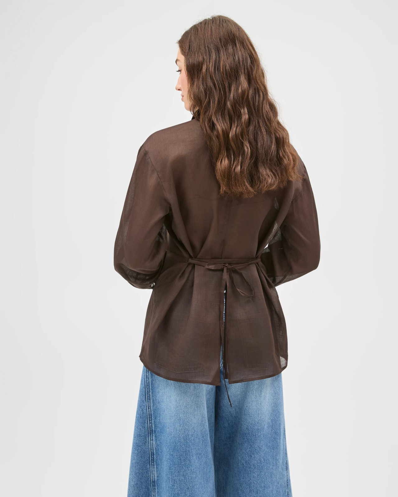 Lily Loves Sheer Shirt - Truffle 6 of 6