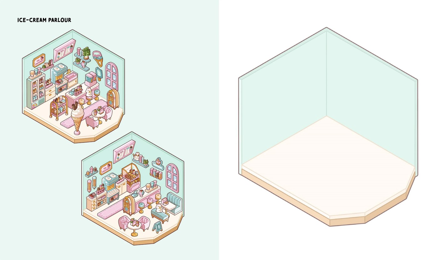 Cute 'N' Cozy: Cozy Town Sticker Therapy by Zenny Abanales - Book 6 of 6