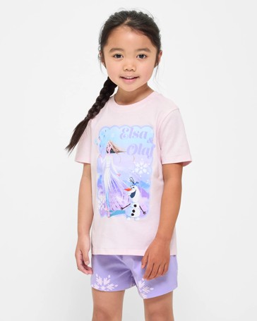 Disney Frozen Cotton Pyjama Set - Pink/Purple