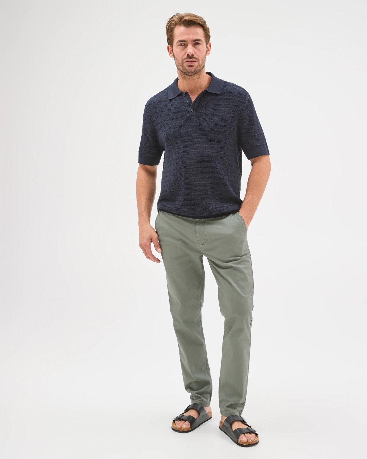 Australian Cotton Slim Chino Pants  - Grey 2 of 5