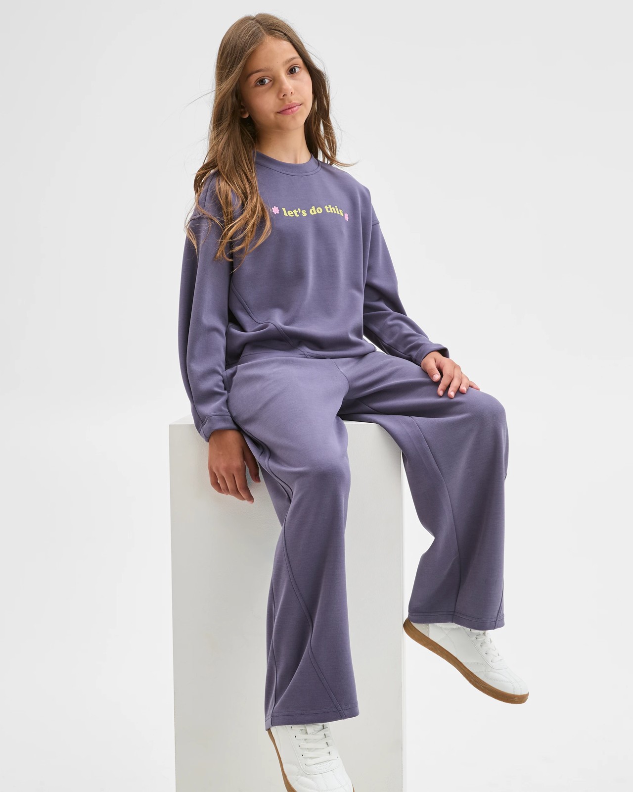 Sandwash Scuba Wide Leg Trackpants - Navy 2 of 5