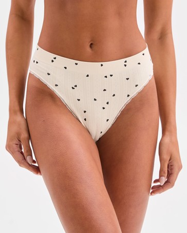 Lily Loves Pointelle High Waist Bikini Briefs