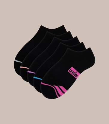 5 Pack Cushioned Sport No Show Socks - Underworks