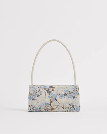 Minimal East West Floral Shoulder Bag