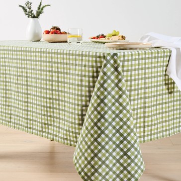 Anko Green Check Tablecloth