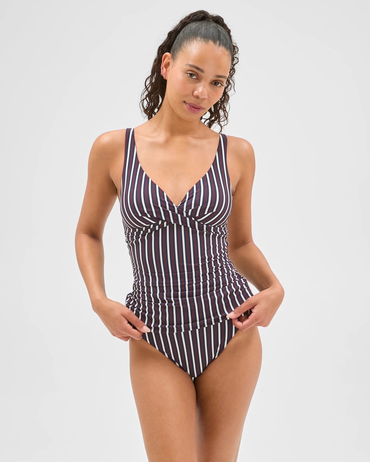 Shape Your Body Resort V-Neck Matte Micro Swim Tankini Top 4 of 5