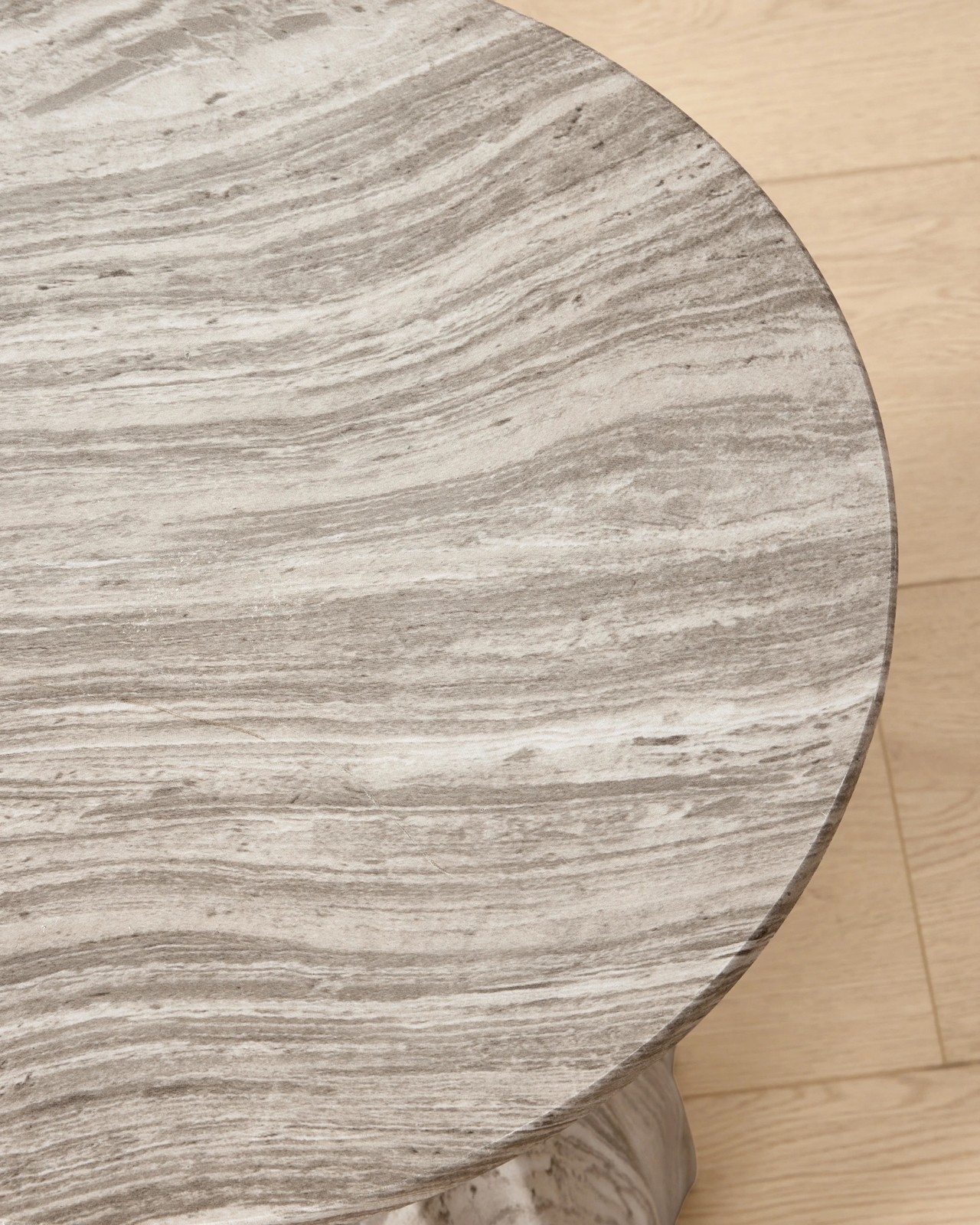 Anko Ribbed Stone Look Side Table 3 of 5