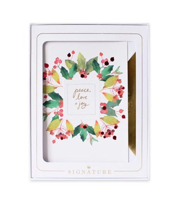Hallmark Christmas Cards 8 Pack – Peace, Love + Joy