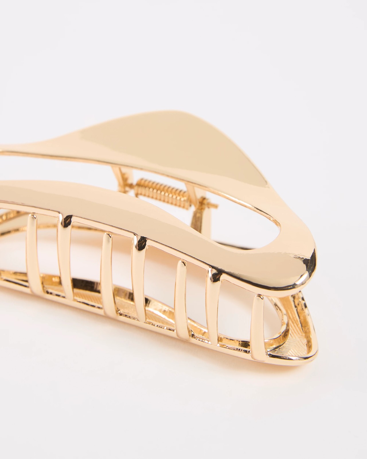 Large Metal Curved Claw Clip - Gold-tone 2 of 2