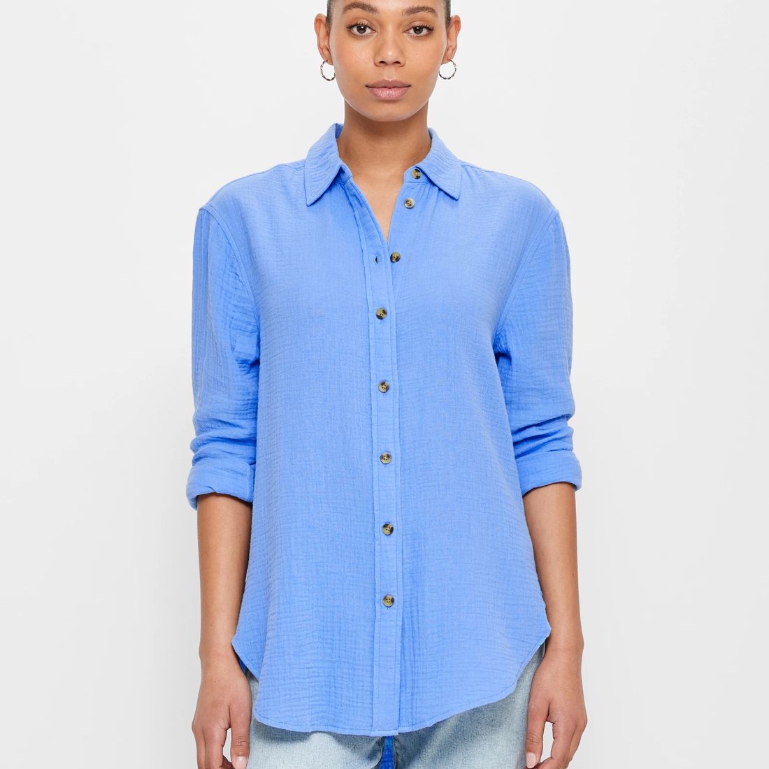 Courtney Shirt - Bright Blue | Target Australia