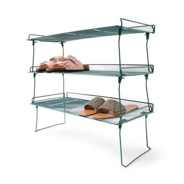 Stackable Wire Shoe Shelf  Green - Anko